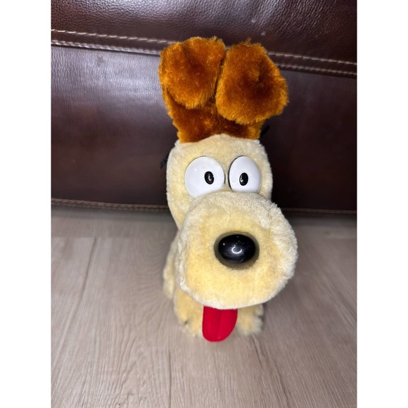 ODIE Plush Toy Garfield Friends Stuffed Animal Dog Vintage 1983 10” Dakin - Picture 2 of 8